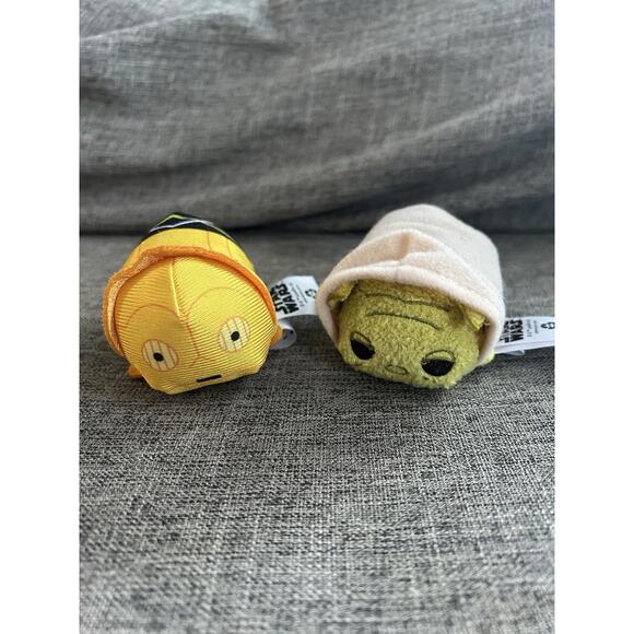Disney Other - Disney Tsum Tsum Star Wars Mini Plush 3.5" C3PO Yoda Lot of 2 Stuffed